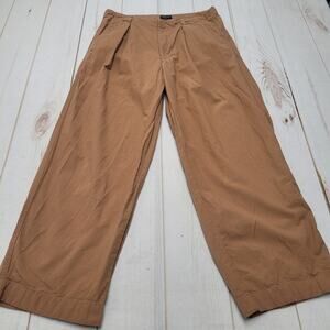 Standard Cloth pleated baggy trouser pants tan cotton Urban Outfitters UO 32